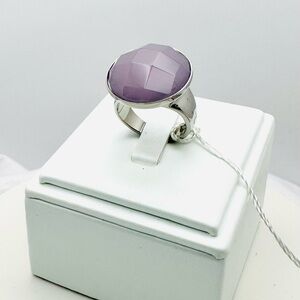 Calvin Klein Lilac Continuity Ring Size 7 NWT w/Box and CK pouch